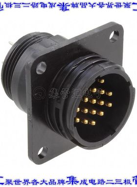 213855-3 圆形连接器16POS插座公形引脚焊接镀金面板安装通孔