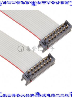 490107671412S 连接器14POS带状缆线2排1.27mm通孔IDC28AWG黑色