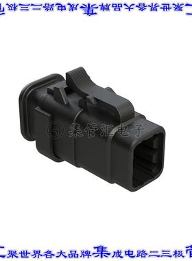 ATM06-6S-SR01BK 矩形连接器外壳6POS插头3排母形插口黑色自由悬