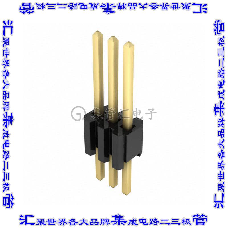 TMS-103-01-G-S 针座连接器3POS接头1.27mm公形插针通孔直针镀金