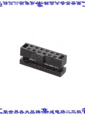 TCSD-06-01-N 矩形连接器12POS插座2排2mm母插口黑色IDC镀金自由