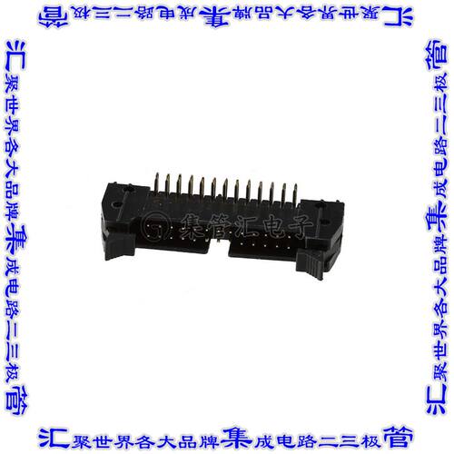 MHR-26-HUAS 针座连接器26POS接头2排2.54mm公形插针通孔直角镀金