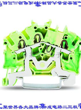 2002-6307 端子块连接器3POS接地地面5.2mm绿色黄色12-22AWG