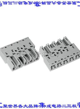 770-255 端子块连接器5POS插头公引脚1mm灰色自由悬挂