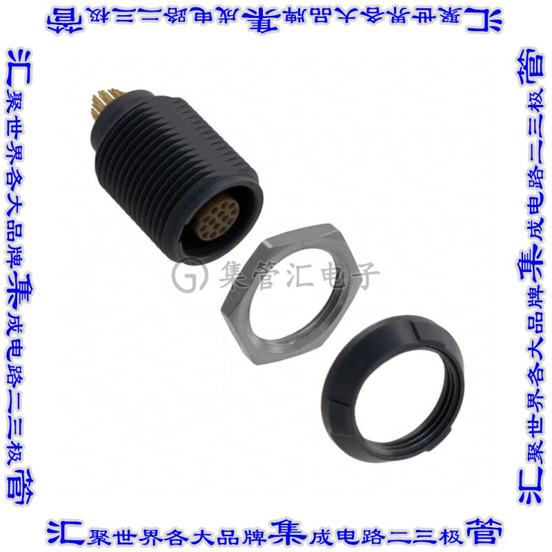 PKG.M1.4SL.LG 圆形连接器14POS插座母插口焊杯镀金面板安装