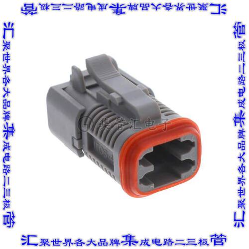 IT06-4S-000-N 矩形连接器外壳4POS插头2排母形插口灰色自由悬挂