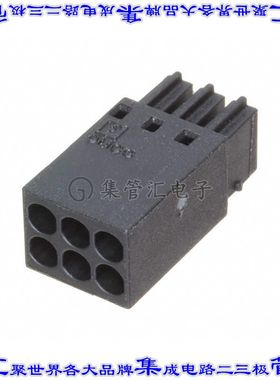 1027605 端子块连接器6POS母插口插头体座2排2.54mm黑色自由悬挂