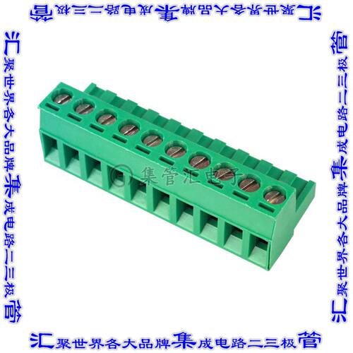 ED950/10 端子块连接器10POS插头母插口5mm绿色自由悬挂