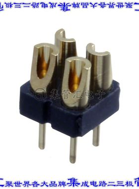 480-10-204-00-002000 连接器4POS接头2排2.54mm焊杯通孔镀金