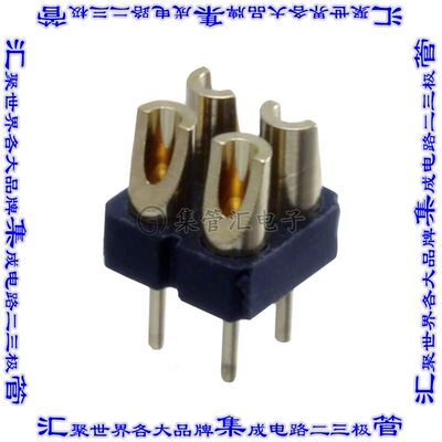 480-10-204-00-002000 连接器4POS接头2排2.54mm焊杯通孔镀金
