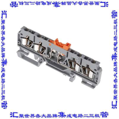 280-874 端子块连接器4POS断连5.0mm灰色12-28AWG