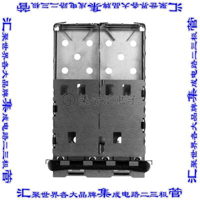 2007181-1 插拔式连接器机架成组(1 x 2)SFP+通孔直角压配