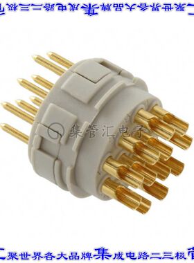 1596856 圆形连接器12(电源)插头公引脚焊杯镀金