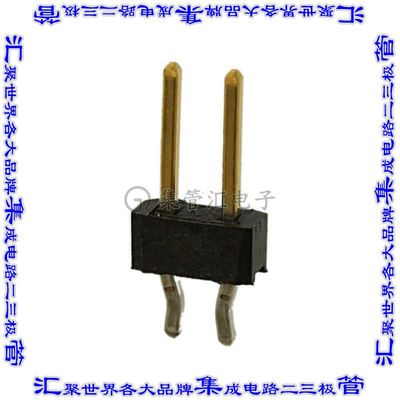 104351-1 针座连接器2POS分离式2排公形插针通孔直针镀金