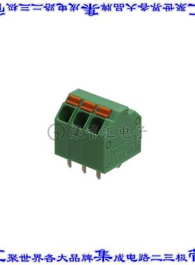 1751480 线对板连接器3POS接线端子3.81mm通孔45角度带板