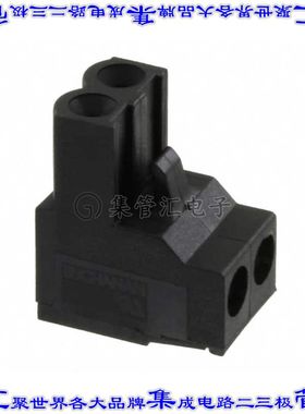 796641-2 端子块连接器2POS插头母插口5mm黑色自由悬挂