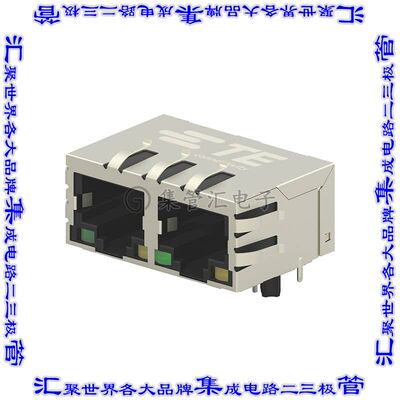 5-2301996-8 接插件连接器CONN JACK 2PORT 1000 BASE-T PCB