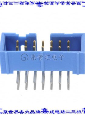 2-1761605-5 针座连接器14POS接头2排2.54mm公形插针通孔直角镀金