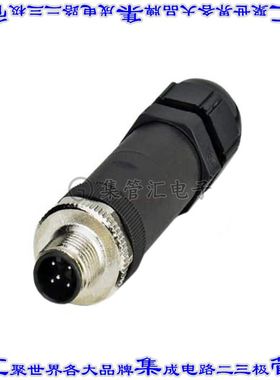 1556825 圆形连接器5POS插头公引脚螺钉铜合金自由悬挂