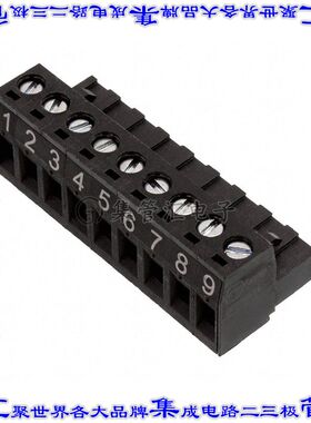 395300109 0395300109端子块连接器9POS插头母插口5.08mm黑色自由