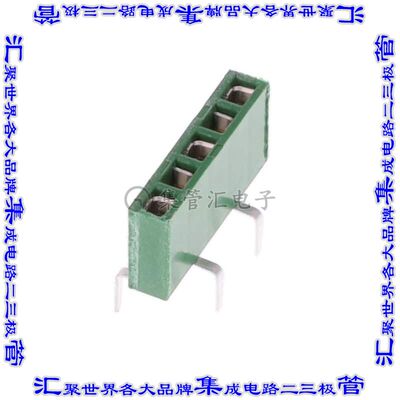 829265-5 针座连接器5POS插座2.54mm母形插口通孔直针镀金