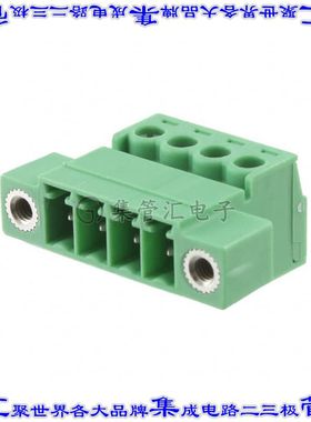 1858057 端子块连接器4POS插头公引脚3.81mm绿色自由悬挂