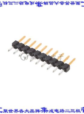 1-2355104-0 针座连接器10POS分离式2mm公形插针通孔直针镀金