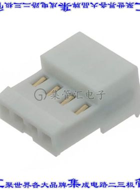 3-641238-4 矩形连接器4POS插座2.54mm母插口白色IDC镀金自由悬挂