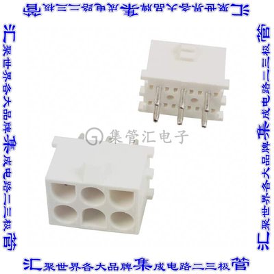 1586174-1 针座连接器6POS接头2排6.35mm公形插针通孔直针