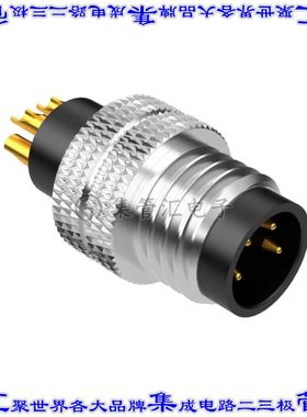 50-00676 圆形连接器4POS插头公引脚焊杯镀金自由悬挂