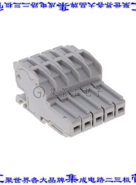 1SNK805719R0000 端子块连接器5POS插头母插口灰色自由悬挂