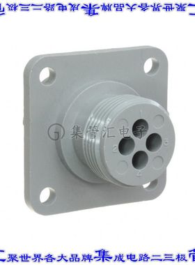 211908-1 圆形连接器4POS插座外壳用于母插口灰色面板安装