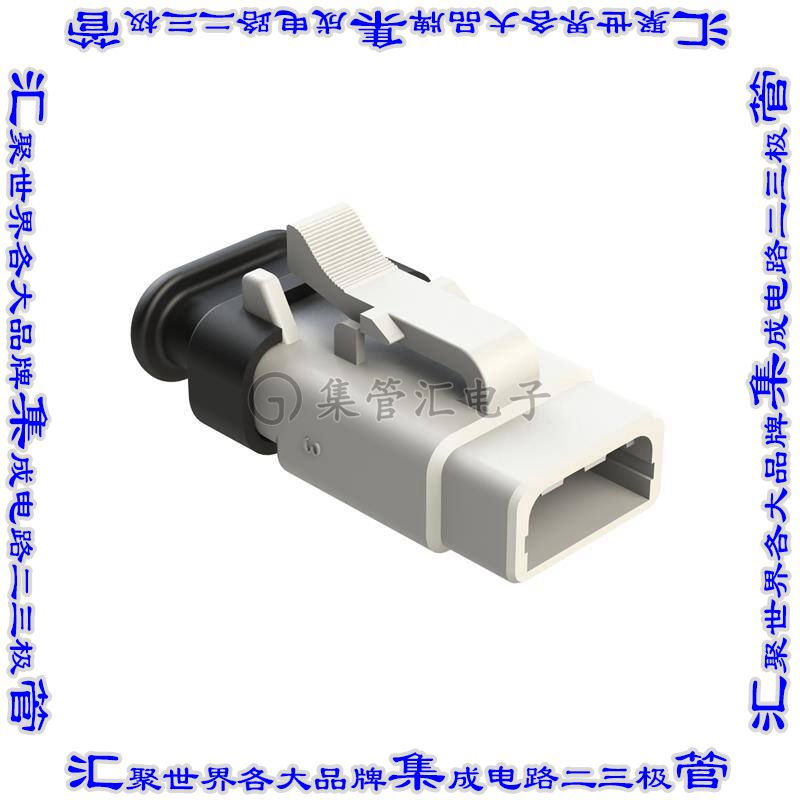 ATM06-3S-SR01WT 矩形连接器外壳3POS插头母形插口白色自由悬挂