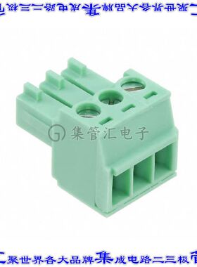 5441210 端子块连接器3POS插头母插口3.5mm绿色自由悬挂
