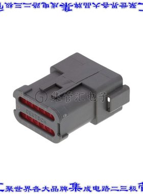 DT04-12PA-CE01 矩形连接器外壳12POS插座2排公形引脚灰色自由悬