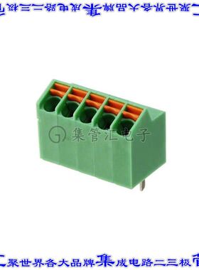 1752133 线对板连接器5POS接线端子3.5mm通孔25角度带板