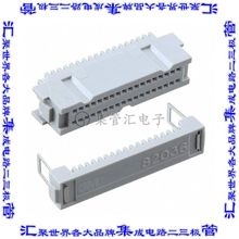 82036-6000RB 矩形连接器36POS插座2排1.27mm母插口灰色IDC镀金自