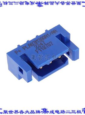 PLA03M300A1/AA 背板连接器3POS接头公引脚5mm通孔蓝色