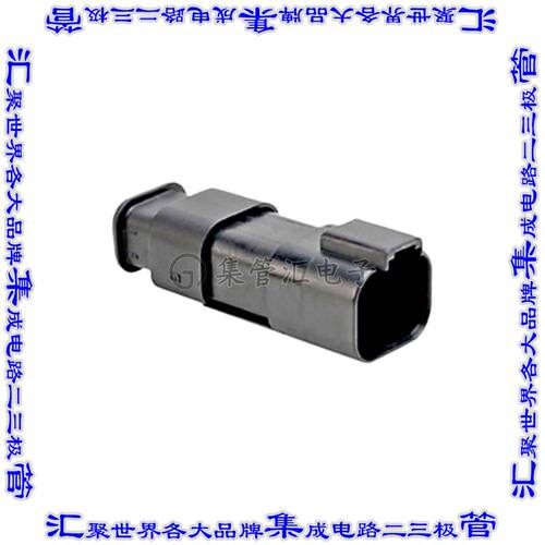 AT04-4P-SR02BLK 矩形连接器外壳4POS插座2排公形引脚黑色自由悬