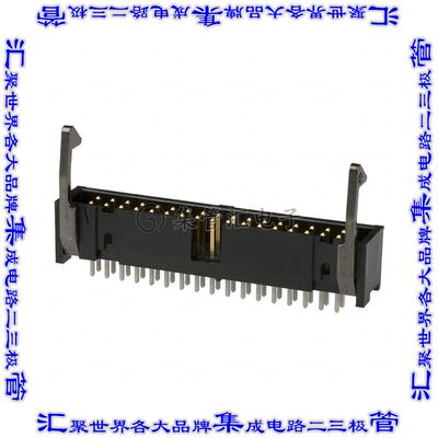 1-1761608-1 针座连接器34POS接头2排2.54mm公形插针通孔直针镀金