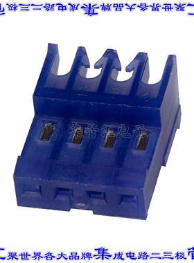 3-640622-4 矩形连接器4POS插座2.54mm母插口蓝色IDC锡自由悬挂直