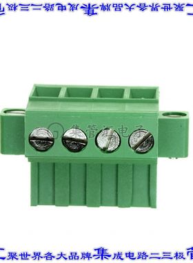 796858-4 端子块连接器4POS插头母插口5mm绿色自由悬挂