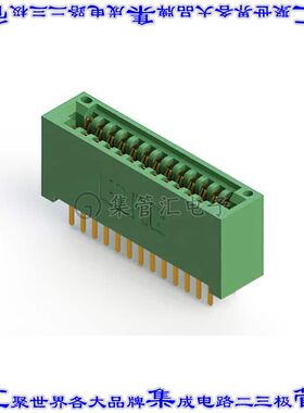 345-026-520-201 卡边缘连接器26POS母头2排2.54mm绿色镀金