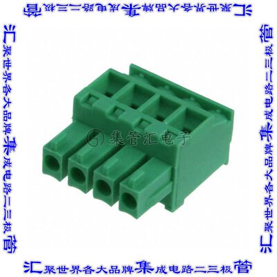 TS04315A0000G 端子块连接器4POS插头母插口3.81mm绿色自由悬挂
