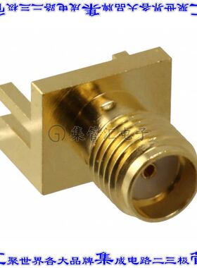 132414 同轴连接器SMA插座母插槽焊片50欧姆板边缘