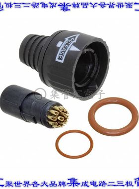 300084 圆形连接器14POS插头公引脚焊杯镀金自由悬挂