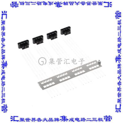 4-2338495-3 插拔式连接器机架成组(1 x 4)OSFP通孔直角压配