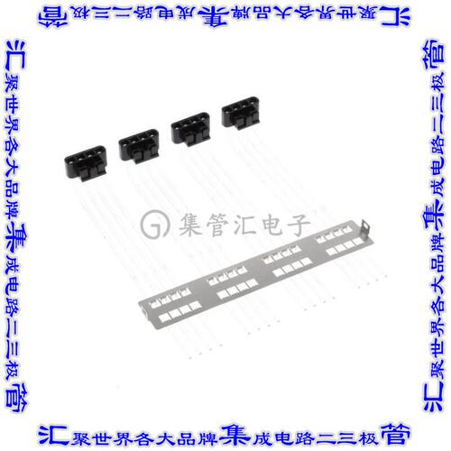 4-2338495-3 插拔式连接器机架成组(1 x 4)OSFP通孔直角压配