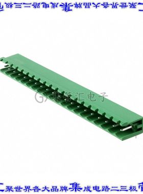 1759198 端子块连接器20POS接头公引脚带罩5.08mm绿色90DEG通孔