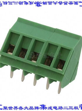 1713309 线对板连接器5POS接线端子5.08mm通孔35角度带板